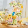 Blocks Romantic Sky Flower House Building Blocks Creative Sunflower Bonsai Micro Blocks Toys for Girls Kids Gifts Desktop Decoration R230905