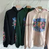 Men's Hoodies Sweatshirts Winter Floral Print Fleece Hoodie Men Women High Quality 2023 Pullovers Anime Harajuku Sweatshirt Streetwear Clothing x0905