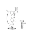 Neues Design Glas Bong Ölbrenner 14mm Female Joint Bubbler Rauchen Wasserpfeife Trockenkräuter Tabak Löffelpfeife mit 30mm Kugelölschale Günstigster Preis