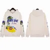 Designer Brand Rhude Hoodies Mens imprimé Pullover Crewneck à manches longues Sweat à capuche High Street Hap Hap Treetwear Rhude Hoody Oversize Tops for Men and Womens