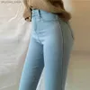Damesjeans Sexy Skinny Hoge Taille Blauwe Jeans Dames Grote maten 38 40 Koreaanse mode Slanke potloodbroek Street chic Elastische strakke denimbroek Q230905