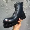 BO Big Head Derby Shoes Botas Martin para hombre Nuevas botas de cuero con cordones y cabeza redonda y suela gruesa elevadas y altas para hombre 230904