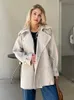 Womens trench coats outono outono algodão curto jaqueta e casaco casual outerwear 230904