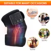 Leg Massagers Electric Heating Knee Massager Far Infrared Joint Physiotherapy Elbow Pad Vibration Massage Pain Relief Health Care 230904