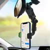 New Car Phone Holder Multifunctional Rotatable and Retractable Rearview Mirror Driving Recorder Bracket DVR/GPS Universal