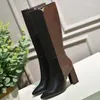 2023Autumn and Winter New Plaid Boot Womens Boots Martin Boots Plaids Leather Chelsea Booties Trendlong Boots 35-42 05