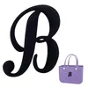 ボッグバッグの装飾レタリングアルファベット文字装飾レターアクセサリー3DパーソナライズハンドバッグDIYホワイトとブラックPBLACK OTGN2