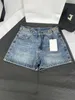 Womens Letter Shorts Luxury Designer Summer Chain Pants High midje Slim Design Denim Shorts for Women