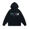 Odkw Men and Women Hoodie Sweatshirt Small Trapstar Green Black Towel Embroidered Plush Sweater Guard Pants Large Fashion Can Be Matched with Long Sleeves