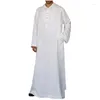 Felpe con cappuccio da uomo Felpe Moda uomo Abito musulmano Vestizione S Arab Dubai Manica lunga Colore puro Thobe Arabo Abbigliamento islamico uomo Dhcmq