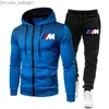 Survêtements pour hommes Marque Noir Couleur Running Jogger Survêtement Sweat-shirt Sportswear Zipper Cardigan À Capuche Femmes Entraînement Sport Tissu Vêtements Pour Hommes Lar T230905