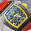 Richarmill Montres Mécaniques Automatiques Fabriquées en Suisse Rm011ao Rg Badminton Playeli Zongwei Édition Limitée 30 Marron Jaune Colomarting Automatique WN TMMB SG1P