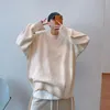 メンズセーター韓国のファッションメンズフォールセーター秋の秋の特大のビンテージセーターY2Kメンズストリートウェア衣類ニットセーターマンプルオーバートップ230904