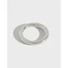 حلقات الكتلة 3.5 ملم S990 Sterling Silver Fine Jewelry High Circled Dircle Ring Suicay Recial
