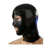 Parti Maskeleri Siyah Lateks Maske Kauçuk Eğlence Baş Kapağı Fermuarlı rol oynama 230904