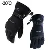 Skihandschuhe Schwarz Schnee Skihandschuhe Wasserdicht -30 °C Winter Warme Snowboardhandschuhe Männer Frauen Motocross Winddicht Radfahren Motorrad Schwarz 230904