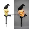 Décoration de fête Halloween Crâne Fantôme Corbeau Éclairage extérieur Horreur Fête Cour Décoration de la maison Éclairage de vacances Jardin Décor Accessoires x0905