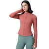 Lu automne et hiver femmes veste nouveau nu Yoga sport manteau femmes fermeture éclair course élastique serré mince veste de sport femmes