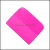 Car Sponge Pink Scraper Soft Rubber Window Squeegee Tint Tools Glass Water Wiper Vinyl Wrap Blade Home Office W91Fcar Drop Delivery Au Dhio7