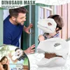 Parti Maskeleri 3D Cadılar Bayramı Dinozor Maskesi Rol Oyun Performans Performans Headgear Raptor Dinozor Dino Festival Karnaval Hediyeleri 2023 Cadılar Bayramı T230905