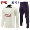 23 24 Homens e Crianças Futebol Tracksuit Jersey Maillot Kit 2023 2024 Paris Mbappe Mens Futebol Jerseys Treinamento Tracksuits Jaqueta Chandal Survetement Foot