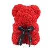 VKTECH Valentines Day Gift 23cm Red Rose Teddy Bear Rose Flower Artificial Decoration For Christmas Valentine's Birthday Gift249f