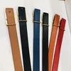 Klassisk solid färg guldbokstavens bälten för kvinnor Digners Luxury Digner Belt Vintage Pin Needle Buckle Belts 6 Färger Bredd 3,8 cm Storlek 105-125 Casual