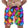 Men's Shorts Board Balloon Bouquet Retro Beach Trunks Colorful Print Men Fast Dry Sportswear Large Size