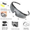 Lunettes de soleil tactiques Ensemble de lunettes tactiques à 3 lentilles coupe-vent anti-poussière CS tir militaire lunettes de soleil pare-balles lunettes d'alpinisme moto 230905