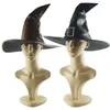 Halloweenowa czapka Kobiet Kobiet Duże posadzone akcesorium czarownic na wakacje na Halloween Party Dark Medieval Wizard Hat Cosplay Hats 929