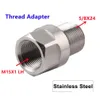 Adaptador de rosca de aço inoxidável 1/2-28 M14X1 M15X1 a 5/8-24 para adaptador de encaixe entrega direta Dhaun