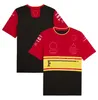2023 New F1 Team uniform red men's short-sleeved T-shirt outdoor sports racing suit plus size customization