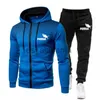 Sudaderas con capucha para hombres Sudaderas Otoño Traje de chándal para hombres Cremallera Sudadera con capucha + Pantalones Conjunto de 2 piezas Ropa para hombres Conjunto deportivo Conjunto casual Fitness Gimnasio Ropa deportiva 2023 x0905