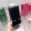 2023 Woman Mens Mini Phone Bags crossbody designer bag shoulder chain bags luxury smartphone purse cross body Gold Letters Leather 5A