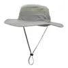Breda randen hattar hink connectyle Men 'Summer Sun Hat Upf 50 andningsbart fast justerbart vindtät fiske 230904
