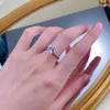 Lovers Heart Lab Moissanit-Diamantring, 100 % echtes 925er-Sterlingsilber, Party-Hochzeitsband-Ringe für Damen und Herren, Verlobungsschmuck