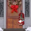 Christmas Decorations 6Pcs Decoration Santa Claus Elk Paper Door Handle Pendant Shopping Window Family Party Sign 230905