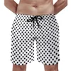 Shorts pour hommes Black Polka Dots Board Summer Dot Circles Art Casual Beach Pantalons courts Hommes Sports Modèle à séchage rapide Maillots de bain