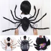 Party Decoration 90/125CM Horror Plush Spider Decoration Halloween Candy Bag Spider Shape Backpack Trick Or Treat Bag Prop Halloween Kids Costume x0905 x0905