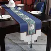テーブルランナー中国スタイルフラグティーマットファブリックコットンリネンシンプル装飾230904