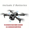 Drone met 360°-rol, dubbele HD-camera, 360°-obstakelvermijding, stabiel zweven, uitstekende batterijduur, gebarenfotografie, opstijgen met één sleutel, eenvoudige bediening - zwart