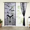 Otros suministros para fiestas de eventos Cortinas decorativas de encaje de Halloween Murciélagos / Calavera / Diablillo arrastrándose / Cortinas de brujas Tela de araña negra Estufa de vacaciones Toalla Chimenea Paño 230905