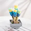 Blokken Creatieve Ideeën Bloemen Bonsai Vetplanten Boom Bouwstenen Speelgoed voor Kinderen Kids Geschenken Kleurrijke Bloem R230905