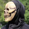 Masques de fête Masque de crâne d'Halloween avec tissu Bar Room Escape Latex Masques de crâne Horreur Couvre-chef Cadeau de haute qualité T230905