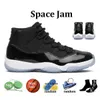 Jumpman 11 11s Mens Basketball Shoes Cool Grey Cherry Bred Midnight Navy Gratitude Neapolitan Cap and Gown Gement Grey Space Jam DMP Women Trainers Sports Sneakers