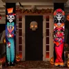 Feestdecoratie Mexicaanse dag van de dode feestveranda teken Halloween hangende deurgordijnbanner Picado Papel Mexicaanse Fiesta teken feestdecoratie x0905