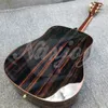 Nouveau plateau en cèdre massif 41 pouces, guitare acoustique style D, incrustations de fleurs d'ormeau, touche en ébène, dos et côtés Cocobolo