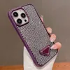 Luxury Bling Glitter Phone Cases For iPhone 15 Pro Max Case Fashion Designer Rhinestone Diamond Back Cover 13 14Promax 14 12 11 13Promax Protector Shell Triangle P