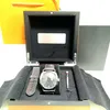 Real Po med original Box Watch Mens Black Dial Rostfritt stål läderband PAM 00754 Transparent tillbaka automatisk mekanisk M262N