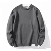 Men's Sweaters Winter Autumn Warm Round Neck Solid Korean Man Casual Knitter Pullovers 2023 Harajuku Male Fleece